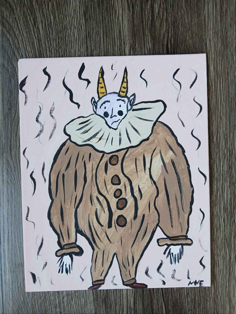 Devil In A Clown Suit Painting